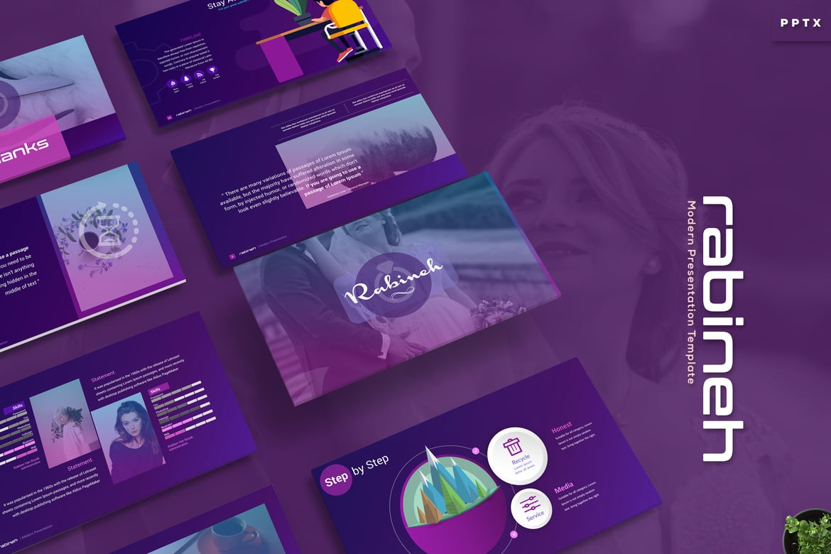 Rabineh - Template Powerpoint Kreatif dan Profesional