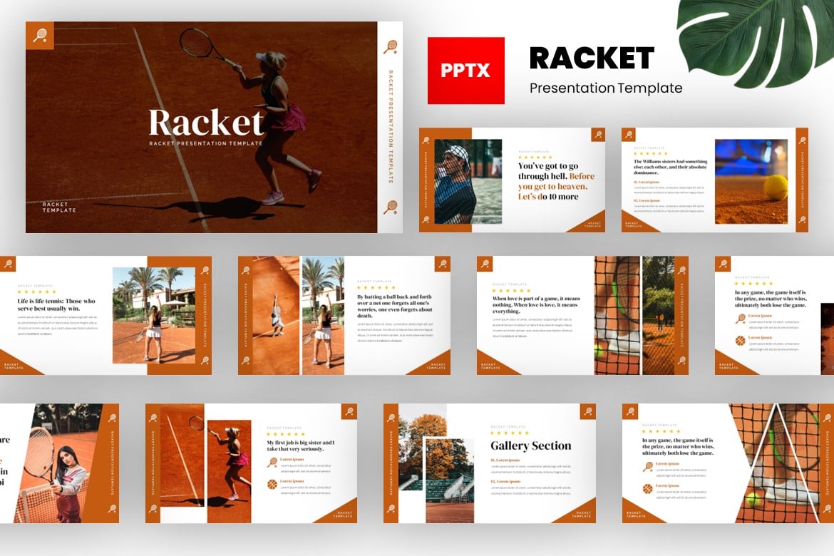 Template Presentasi Badminton Racket - Powerpoint Modern dan Profesional