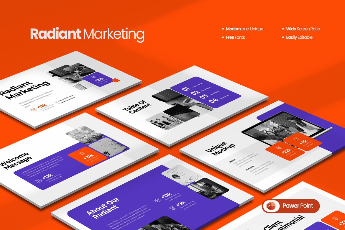 Template Powerpoint Pemasaran yang Memukau