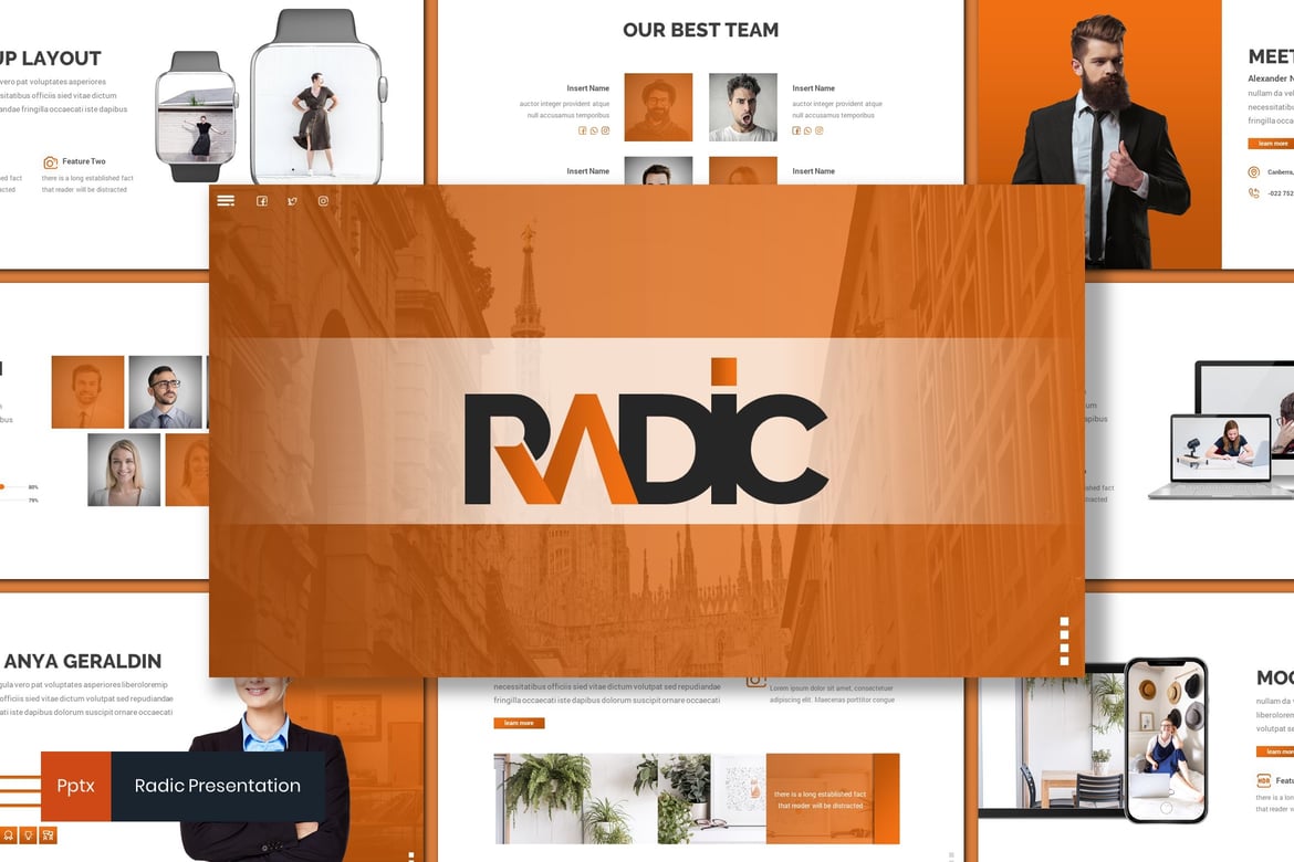 Template PowerPoint Radic - Solusi Presentasi Kreatif dan Profesional
