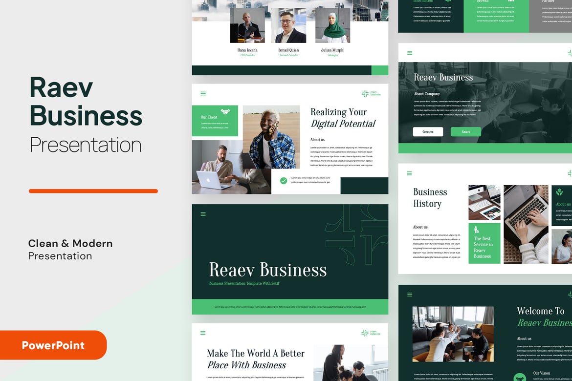 Template Presentasi PowerPoint RAEV yang Profesional dan Serbaguna