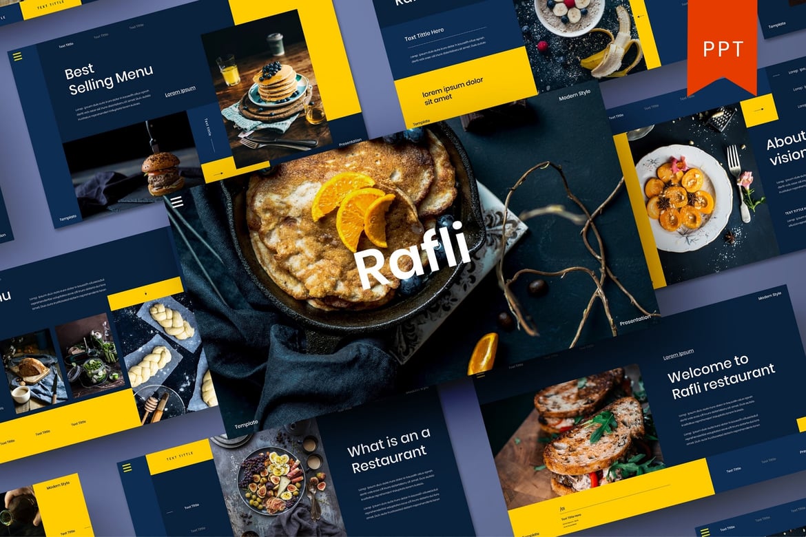 Rafli – Template PowerPoint Bisnis Makanan yang Menarik