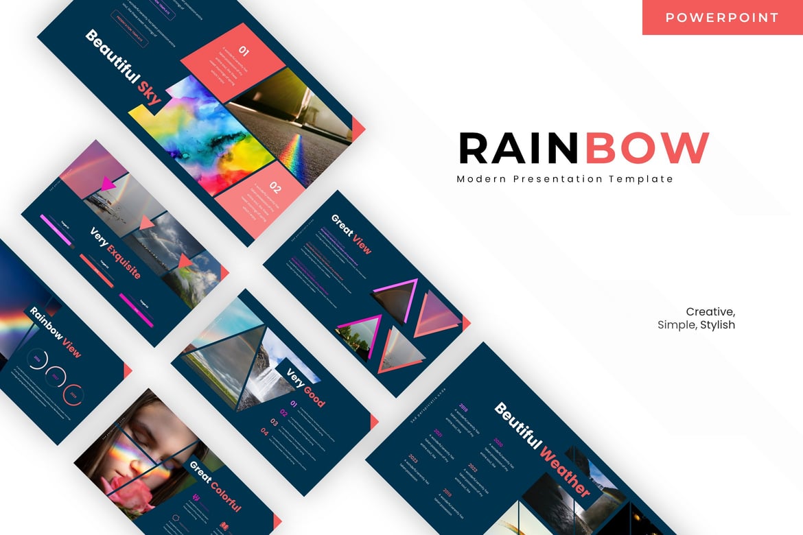 Template Powerpoint Rainbow - Solusi Presentasi yang Menarik dan Profesional