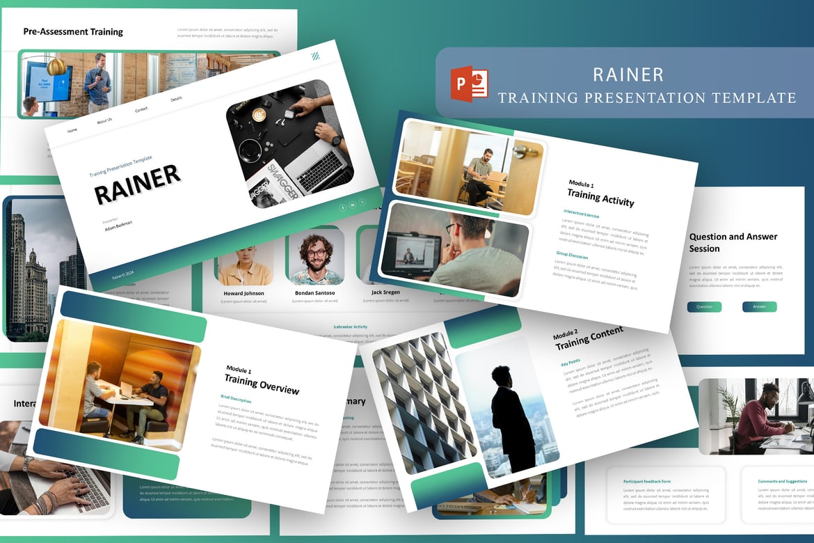Template PowerPoint Rainer - Solusi Presentasi Pelatihan Profesional