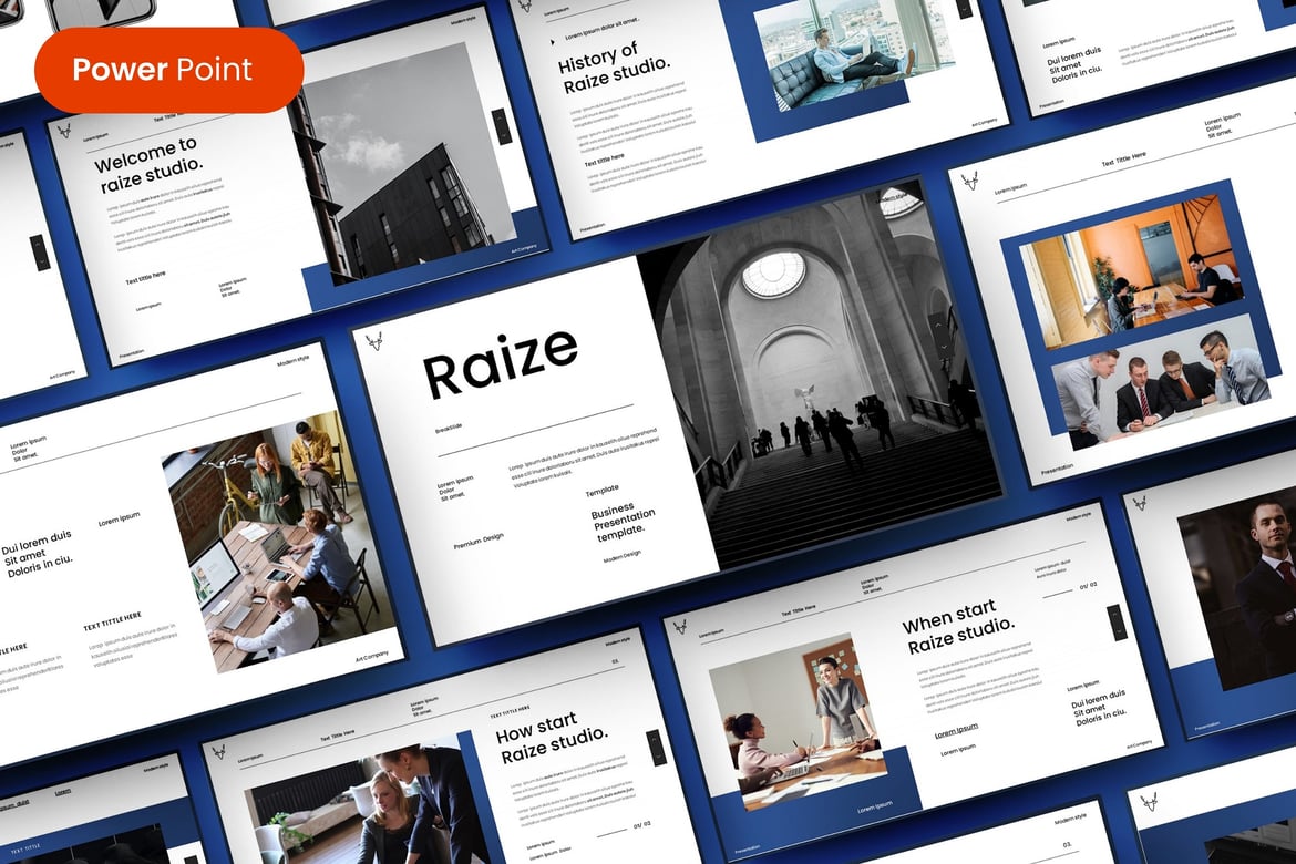 Raize – Template PowerPoint Bisnis Modern dan Profesional