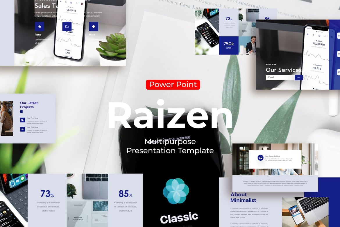 Template PowerPoint Raizen - Solusi Presentasi Kreatif dan Profesional