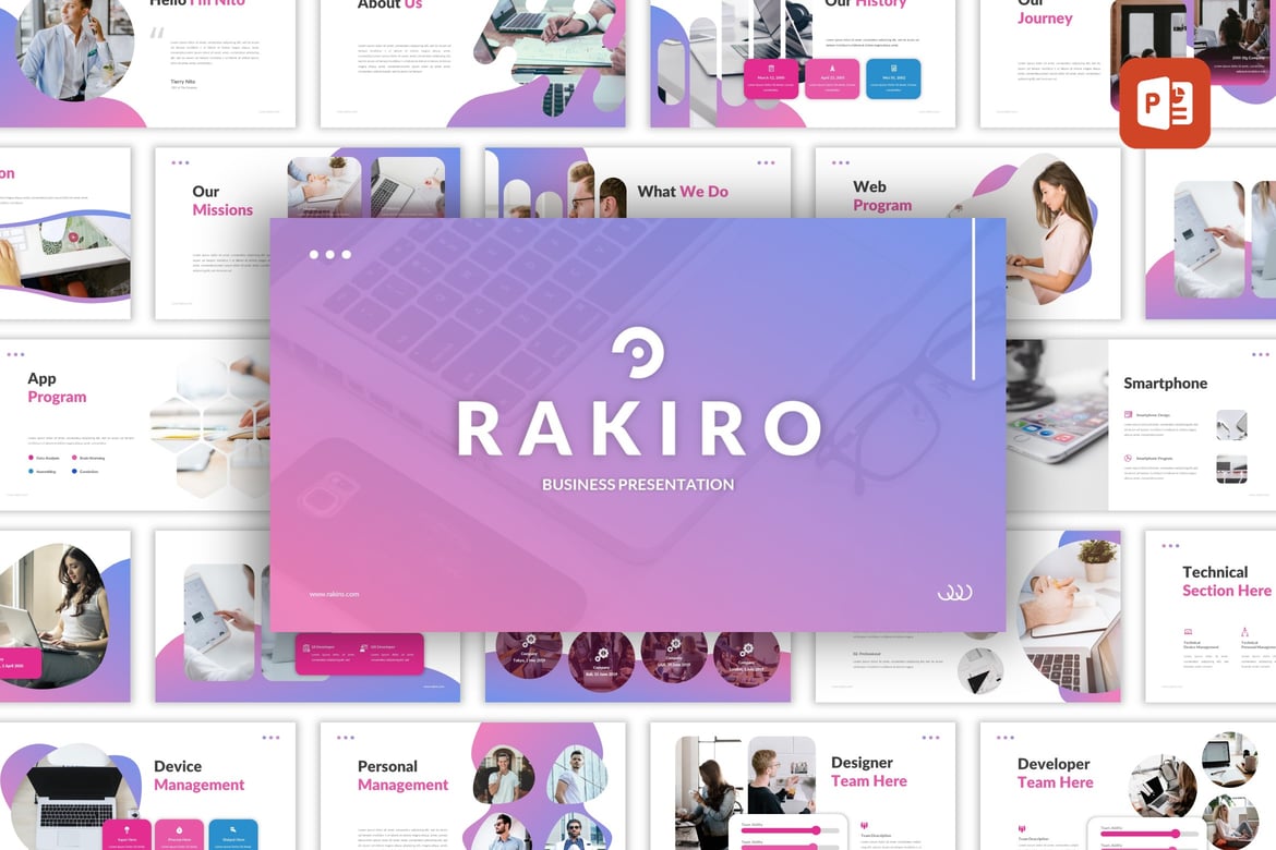 Template PowerPoint Rakiro - Solusi Presentasi Kreatif untuk Bisnis Anda