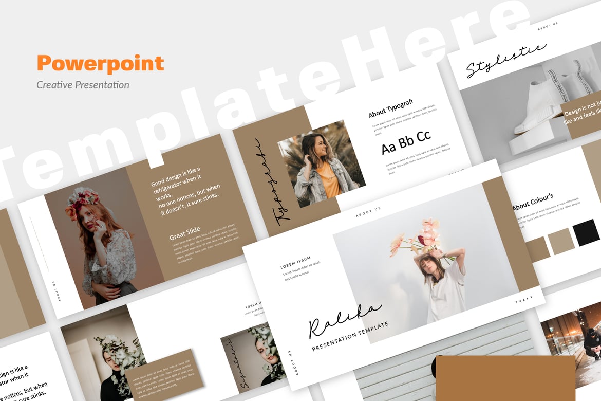 Template PowerPoint Ralika Kreatif yang Modern dan Profesional