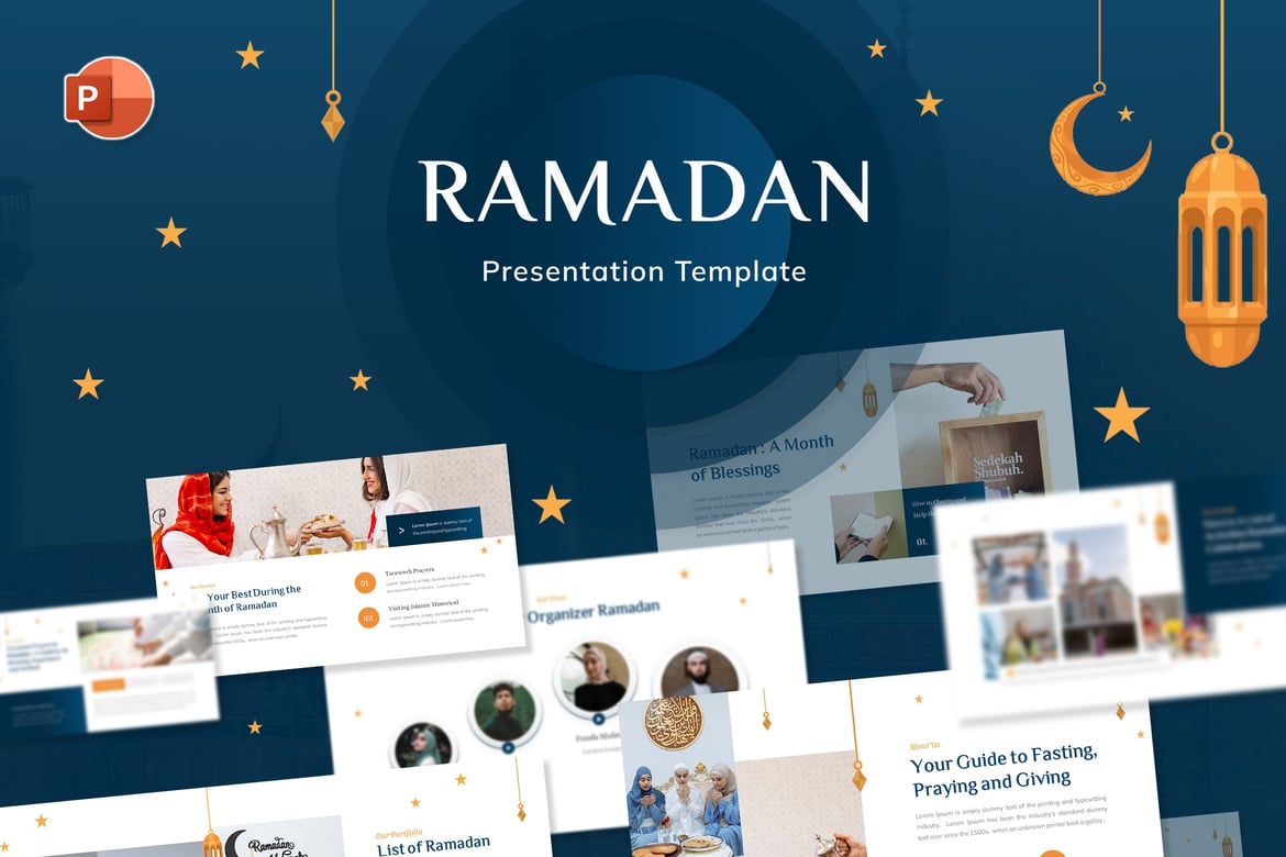 Template Presentasi PowerPoint Ramadhan Kareem yang Menarik