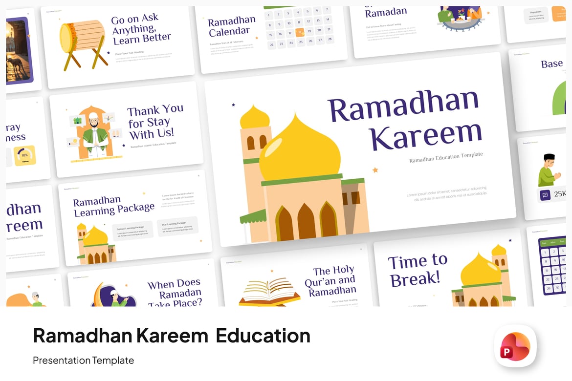 Template Presentasi PowerPoint Ramadan Kareem yang Menarik