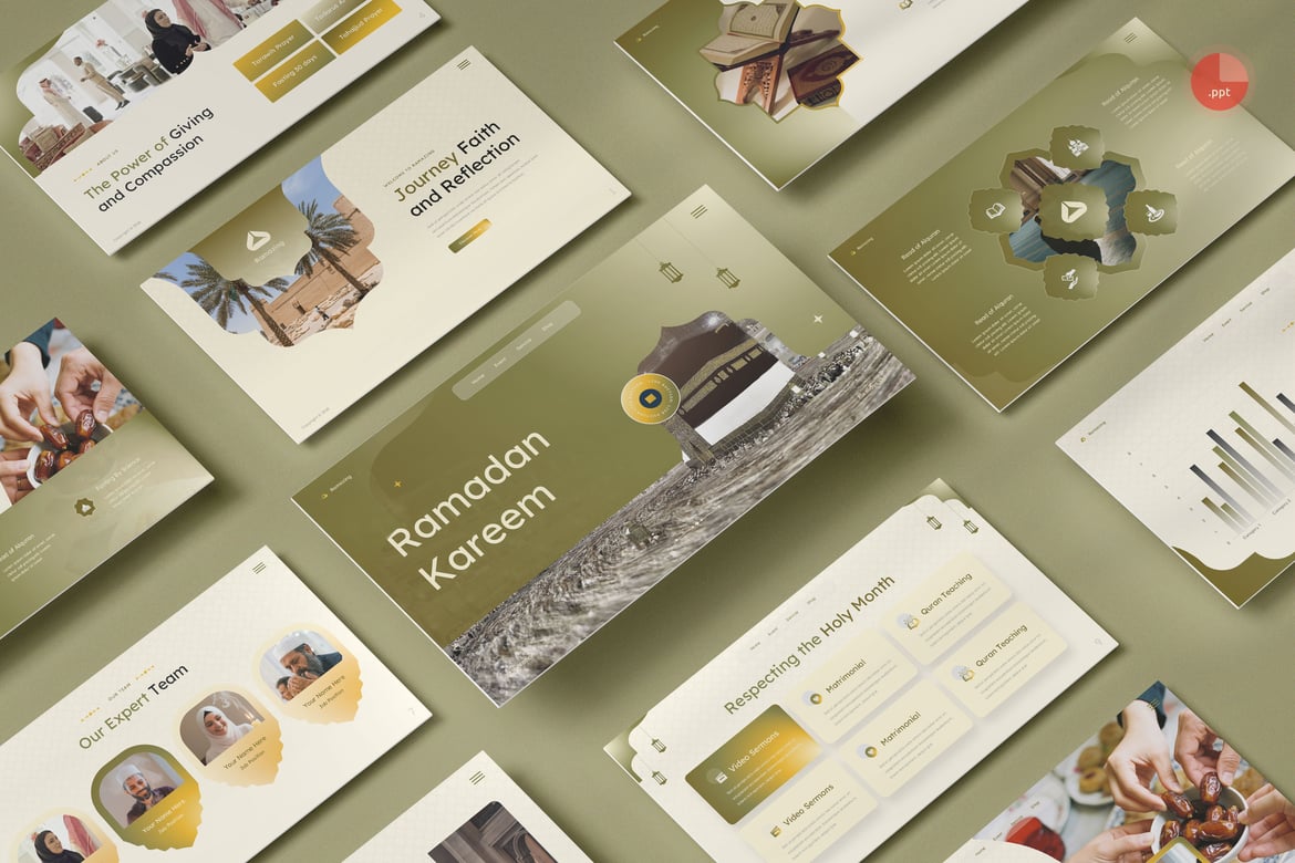 Template PowerPoint Ramadan Kareem yang Menarik dan Profesional