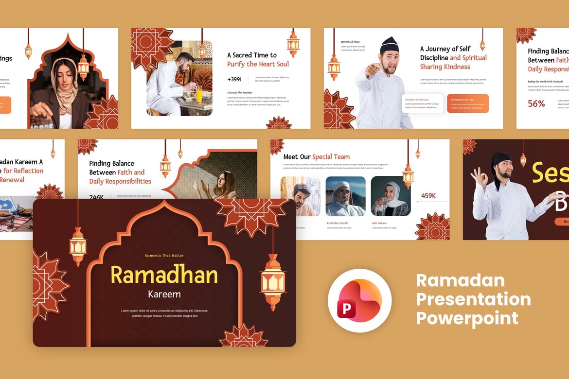 Template Powerpoint Ramadan Kareem yang Kreatif dan Menarik