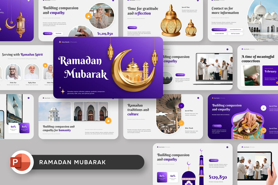 Template Presentasi Ramadan Mubarak yang Elegan dan Profesional