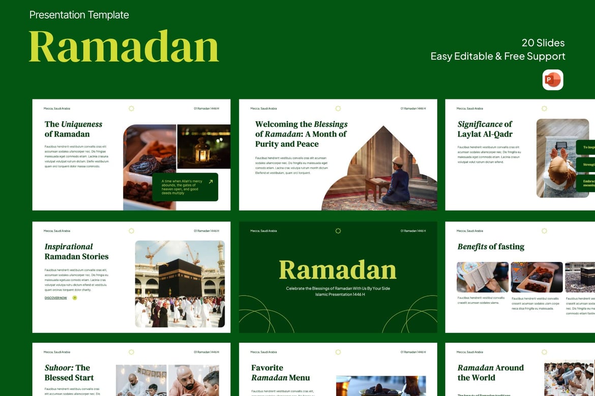Template PowerPoint Ramadan yang Menarik dan Mudah Digunakan