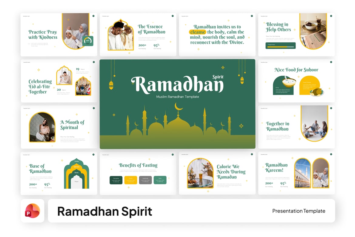 Template Presentasi PowerPoint Suasana Ramadan yang Inspiratif