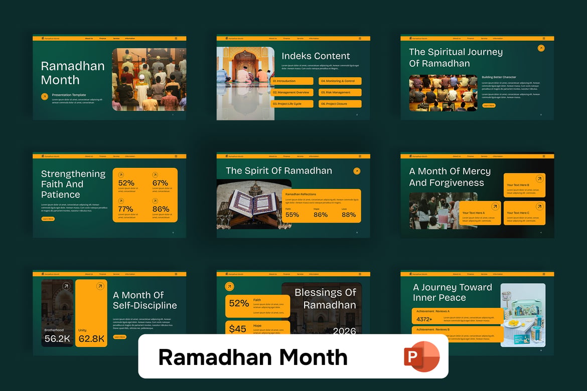 Template Presentasi PowerPoint Ramadhan yang Elegan dan Inspiratif