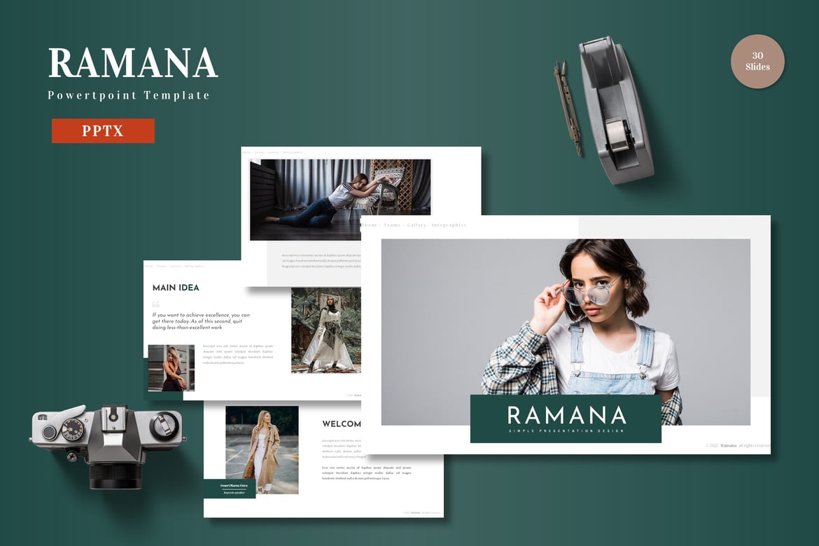 Ramana - Template Presentasi PowerPoint yang Menarik