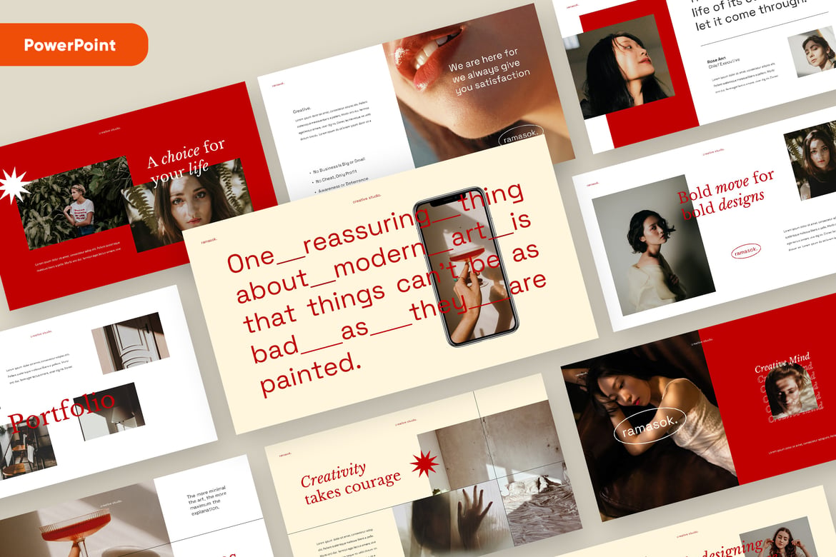 RAMASOK - Template Presentasi PowerPoint Kreatif dan Profesional