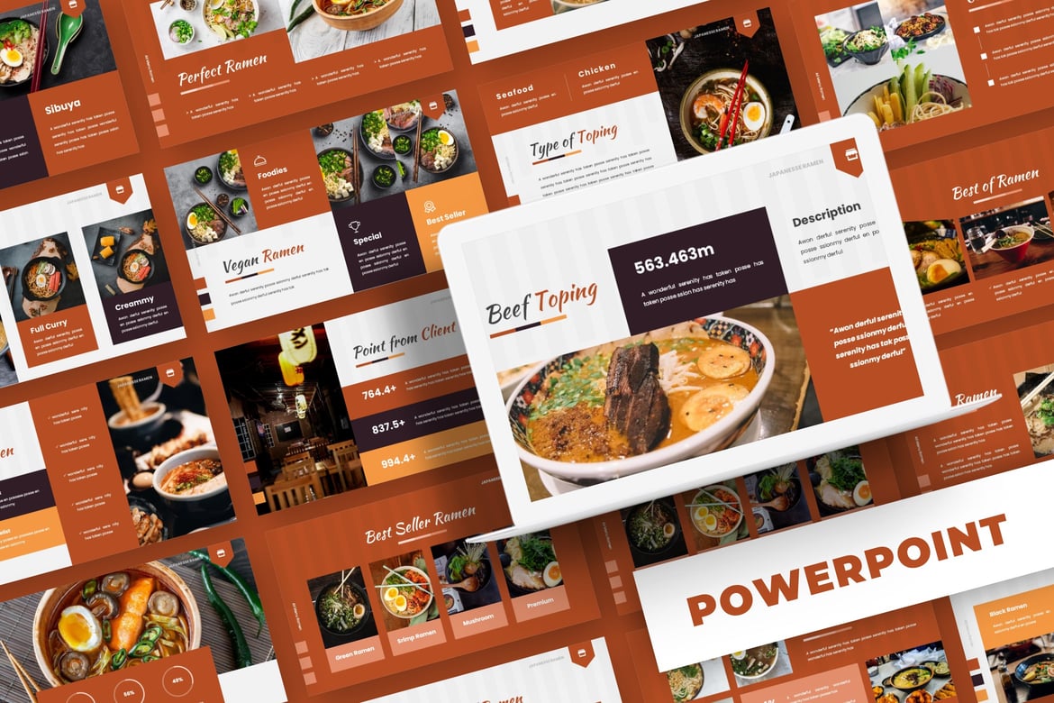 Template PowerPoint Ramen - Presentasi Menarik untuk Semua Kebutuhan