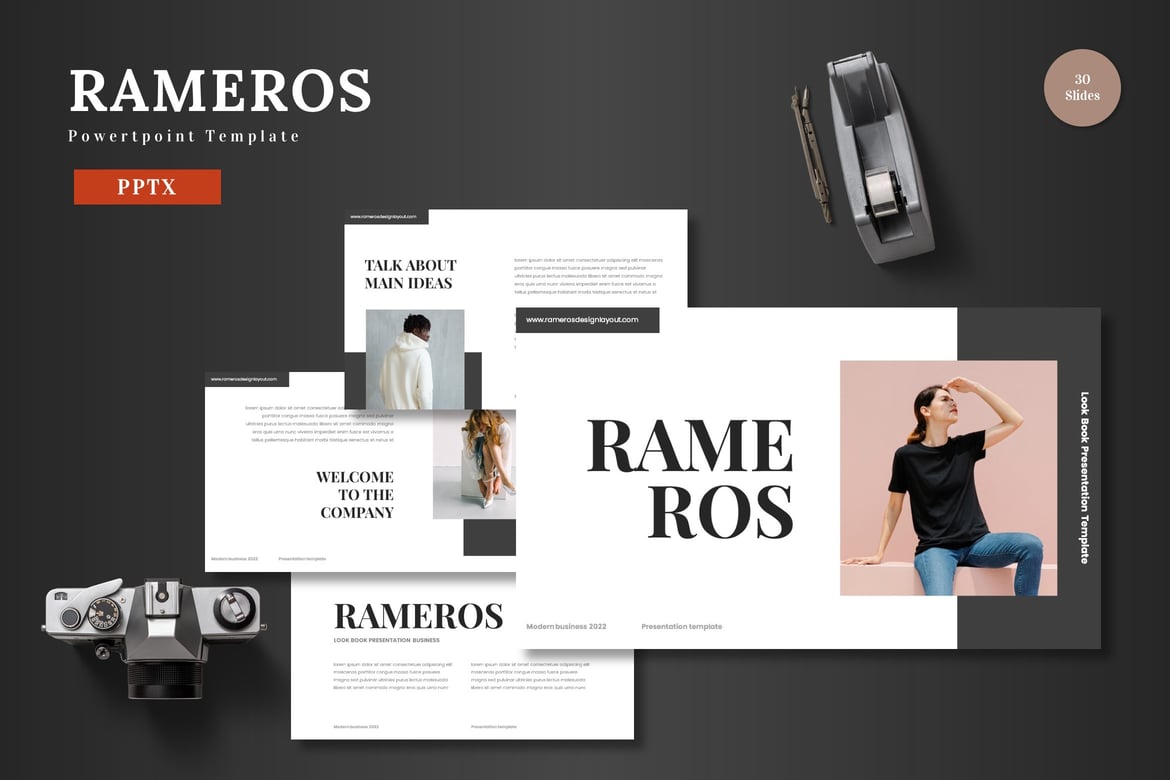 Template PowerPoint Rameros - Solusi Presentasi Profesional Anda