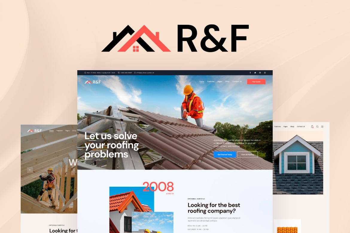 Tema WordPress R&F: Solusi Ideal untuk Layanan Atap dan Konstruksi