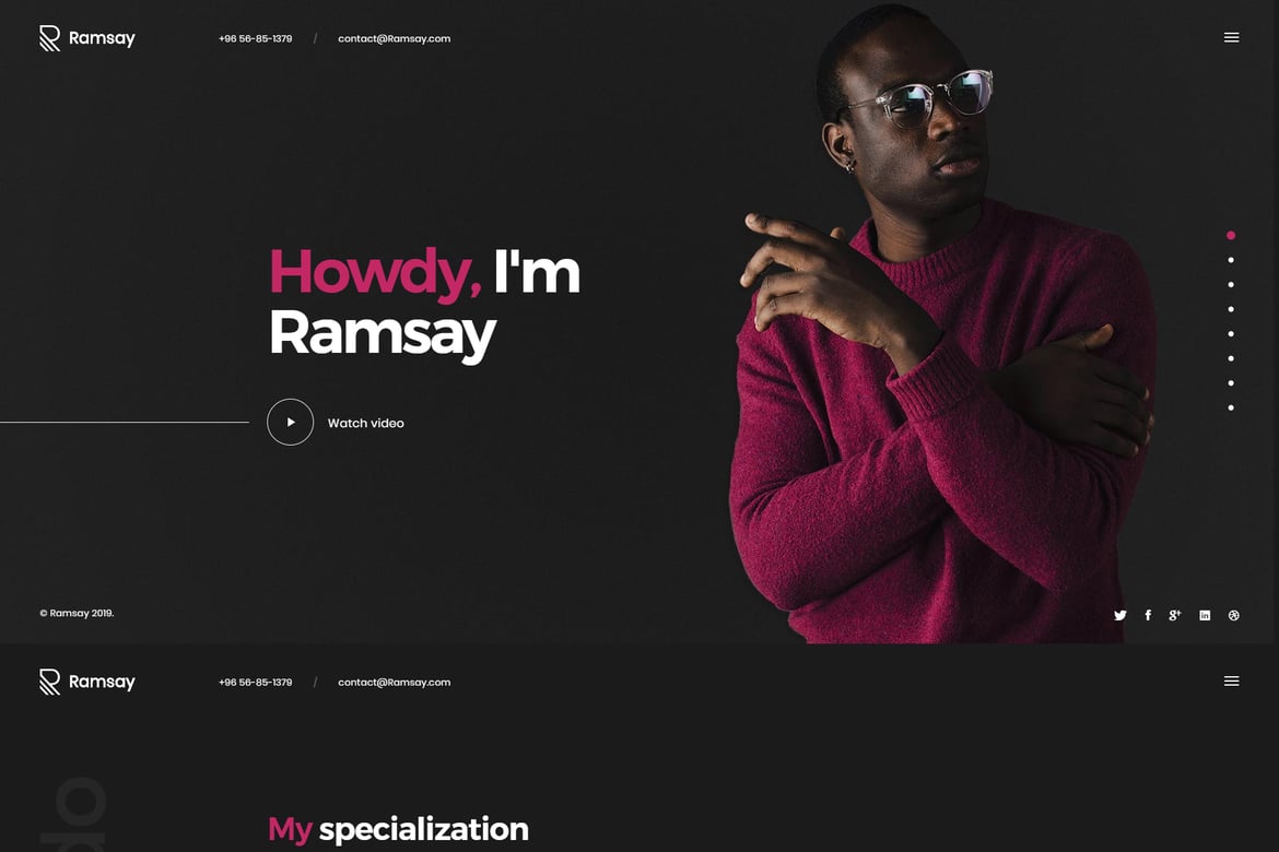 Ramsay - Tema WordPress CV/Resume Pribadi yang Fleksibel dan Modern