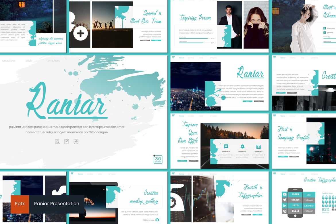 Raniar - Template Presentasi PowerPoint yang Minimalis dan Kreatif