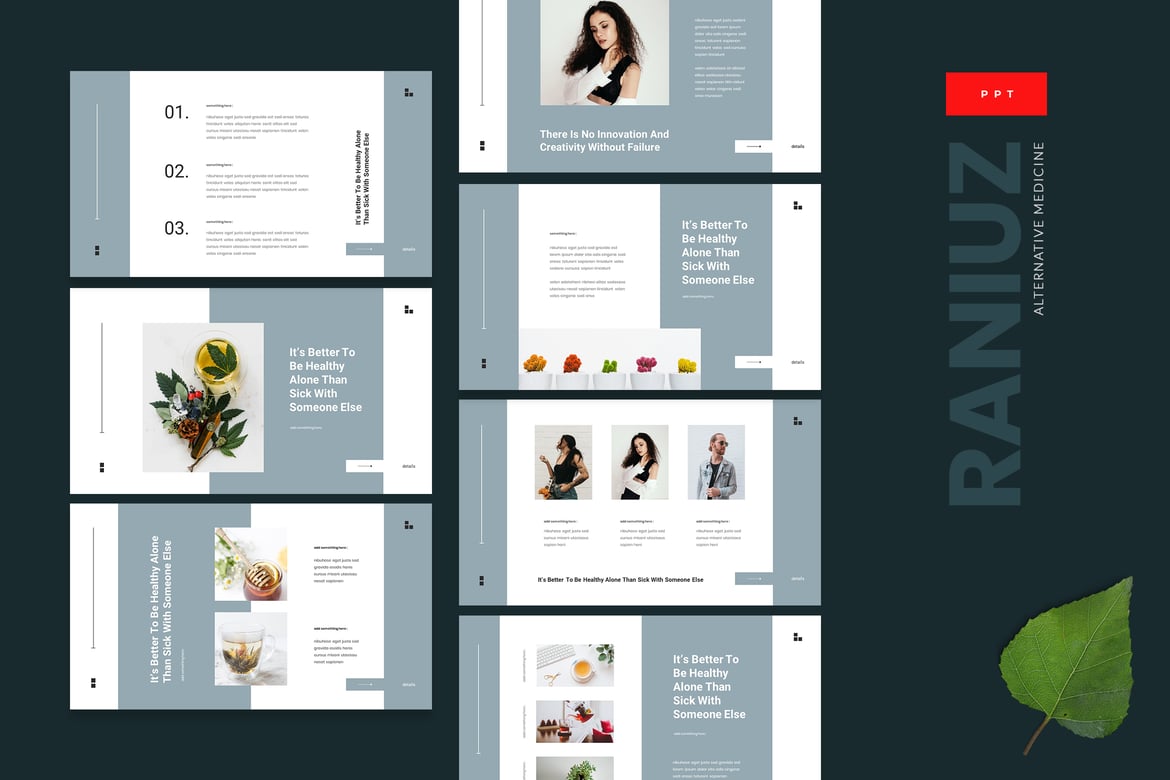 Template Presentasi Medis Alternatif Raniuz - Powerpoint yang Menarik