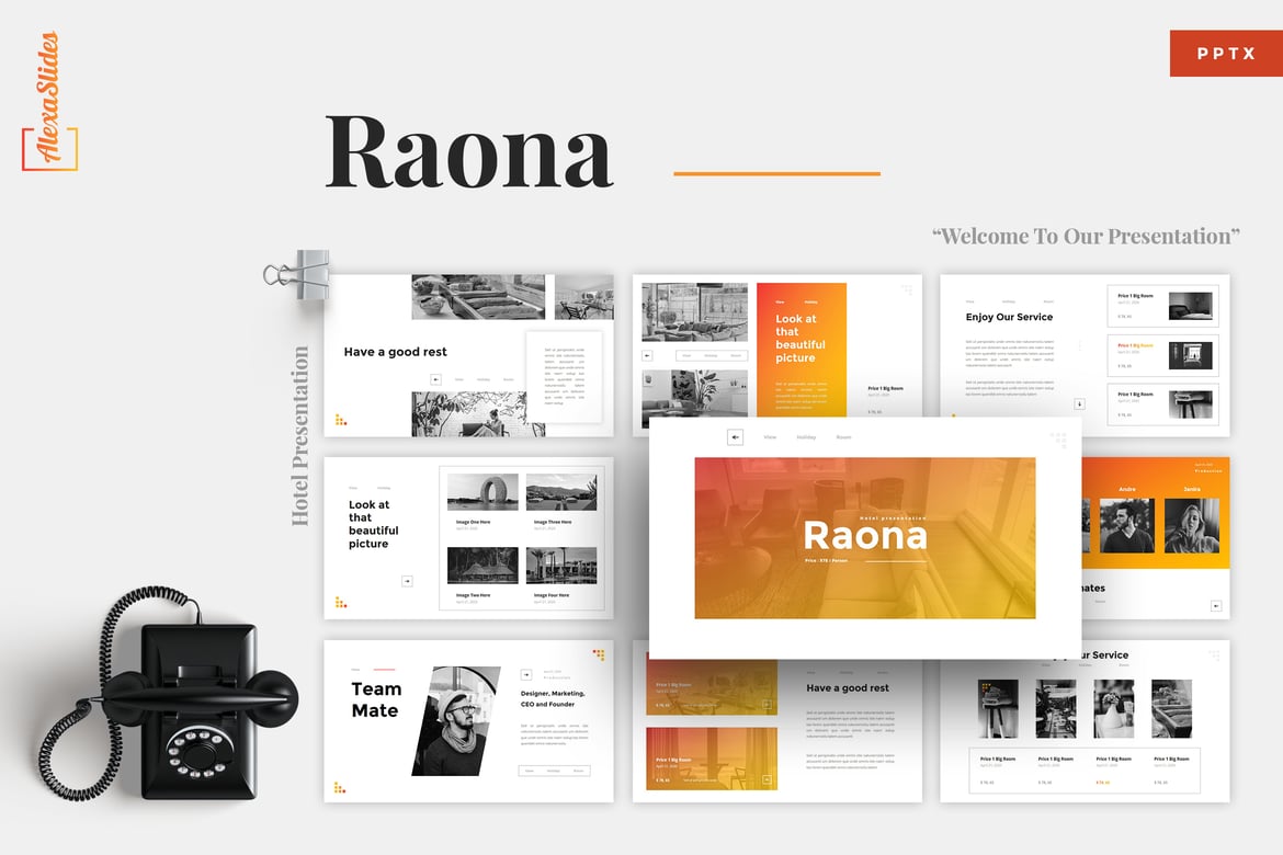Raona - Template Powerpoint Hotel yang Menarik
