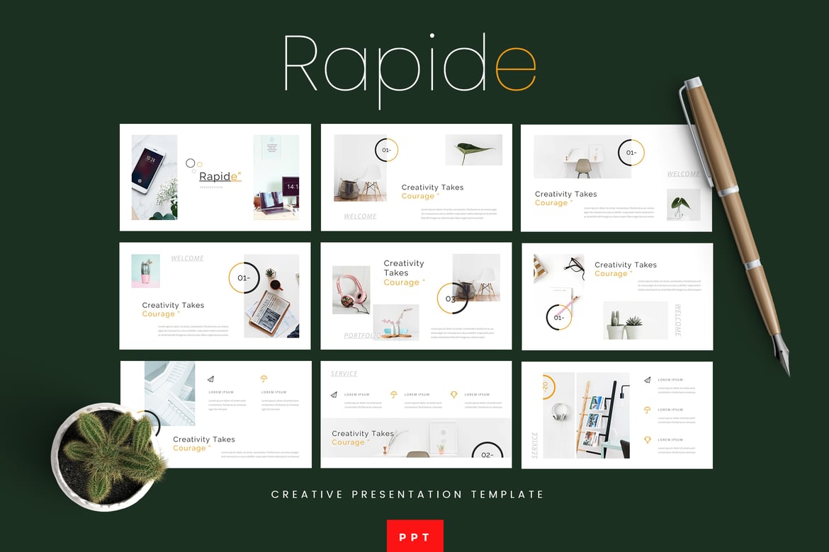 Rapide - Template Presentasi PowerPoint Kreatif untuk Kesuksesan Bisnis
