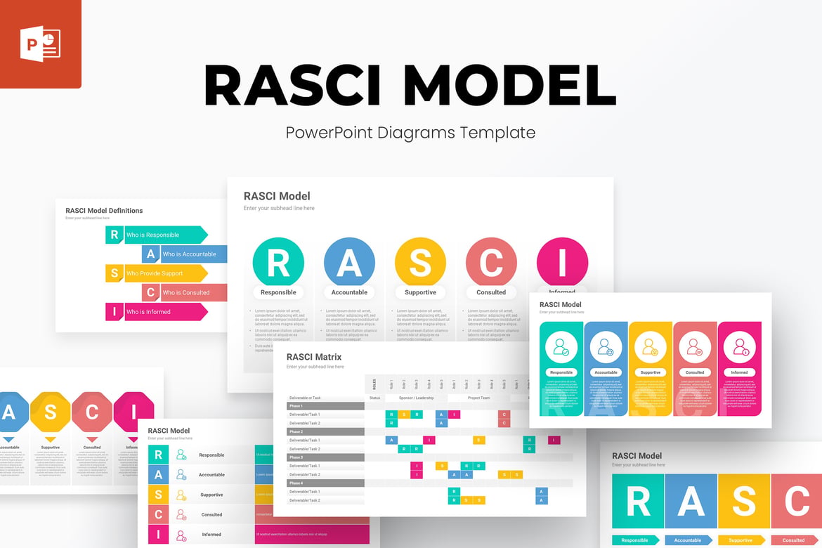 Template PowerPoint Model RASCI yang Menarik dan Profesional