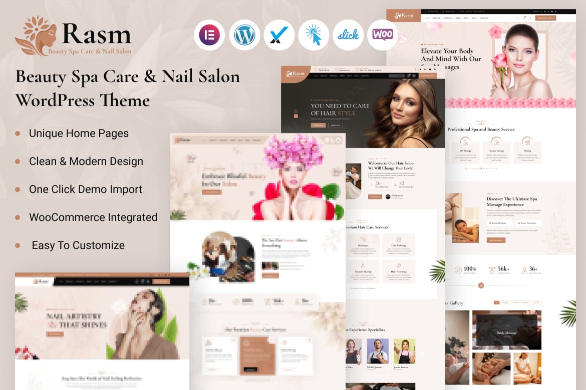 Rasm – Tema WordPress Spa Kecantikan & Salon Kuku yang Menawan