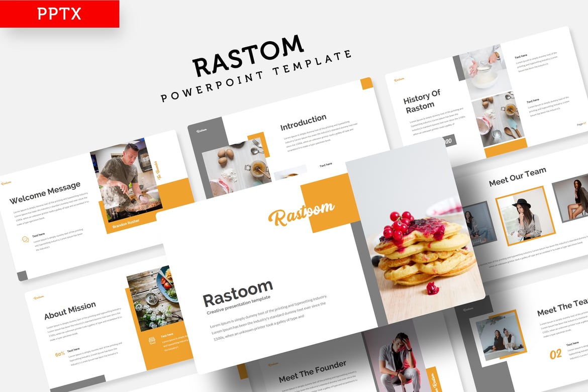 Rastom - Template PowerPoint Kreatif untuk Presentasi Anda