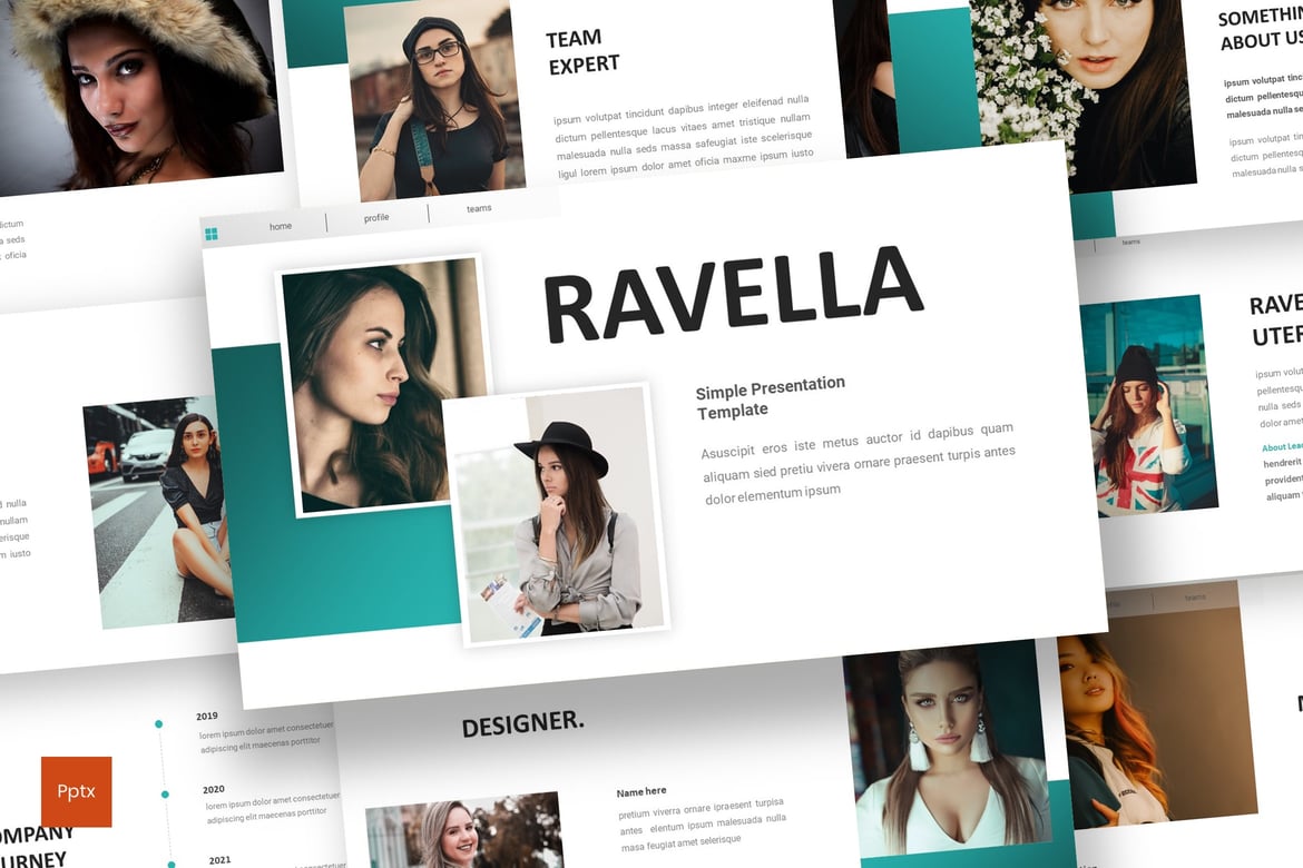 Ravella - Template Presentasi PowerPoint Minimalis dan Kreatif