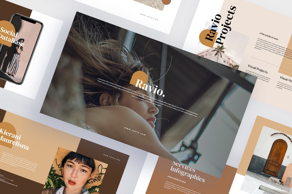 Ravio - Template Powerpoint Kreatif yang Menarik