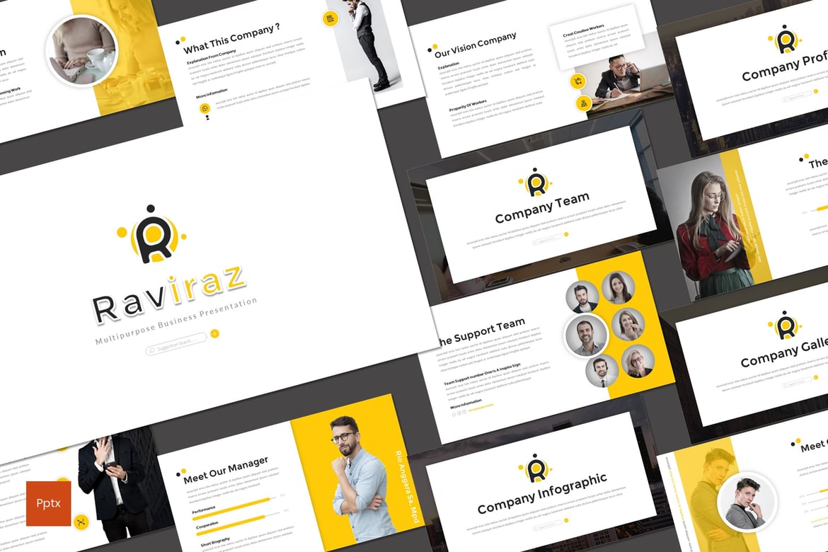 Raviraz - Template PowerPoint Serbaguna untuk Presentasi Menarik