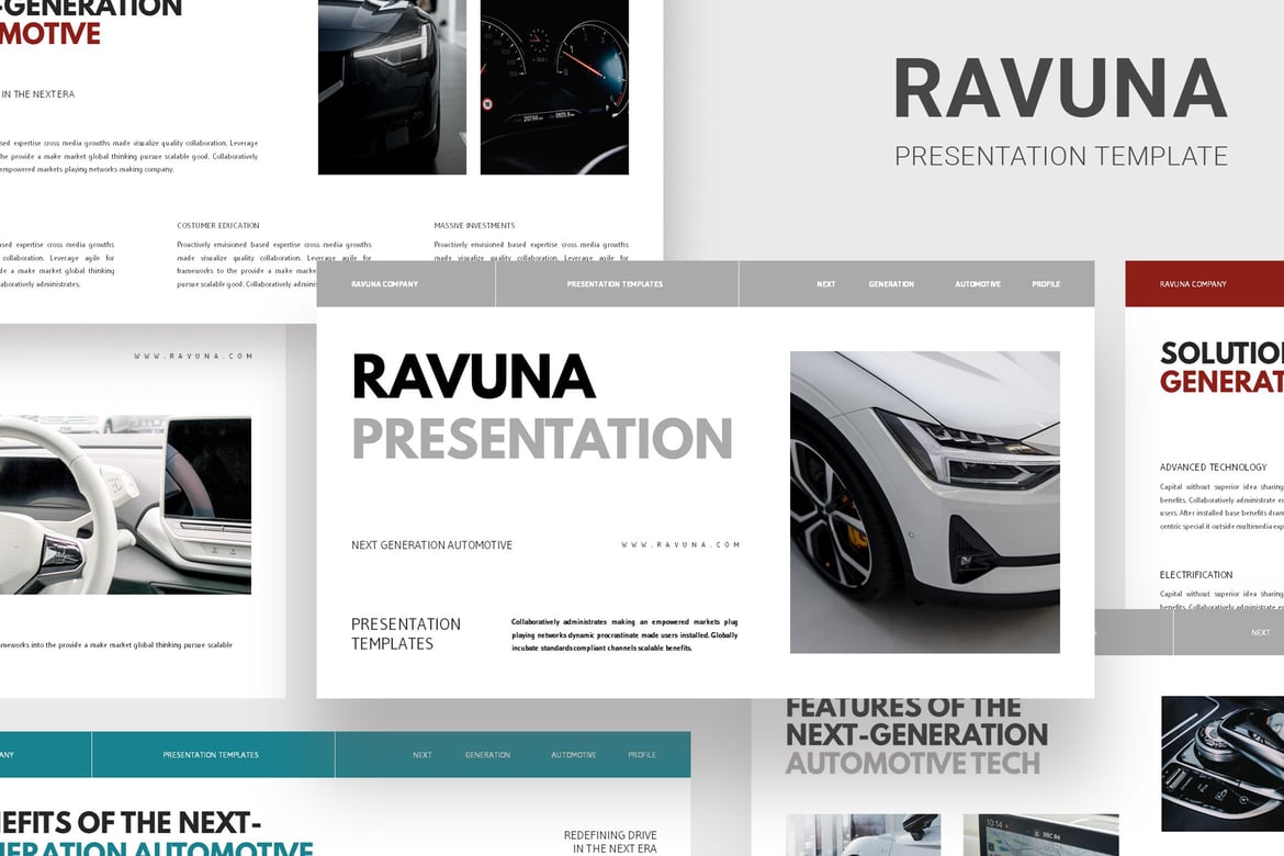 Ravuna - Template Presentasi Otomotif Generasi Selanjutnya
