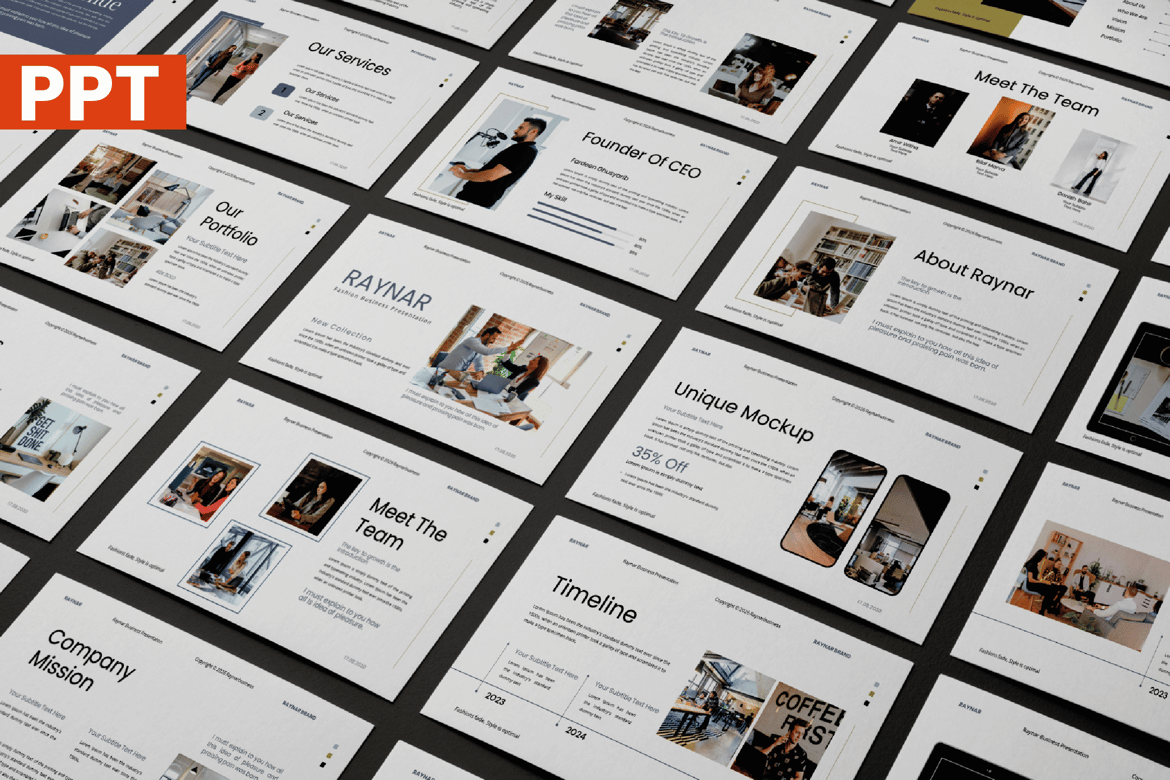 Template PowerPoint Raynar: Presentasi Modern dan Efektif