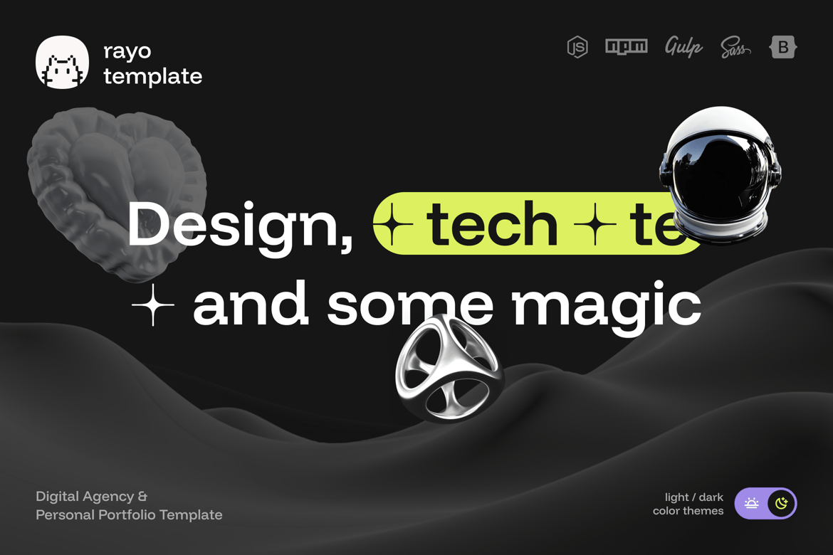 Template Website Rayo: Solusi Portfolio Digital untuk Agensi Kreatif dan Pribadi