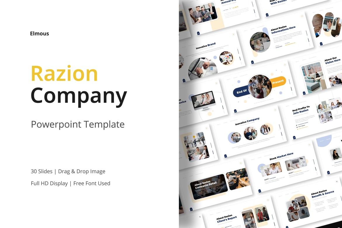 Template Presentasi PowerPoint Profesional Razion untuk Bisnis Anda