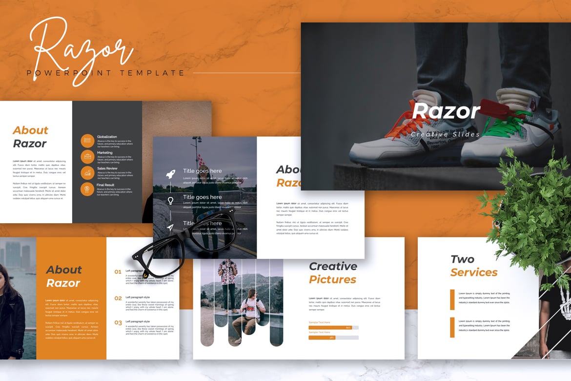 RAZOR - Template PowerPoint Kreatif untuk Presentasi Profesional