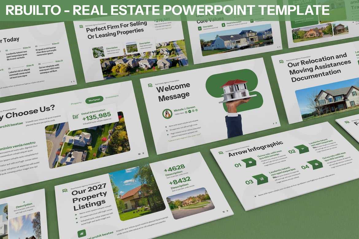 Rbuilto - Template PowerPoint Real Estate yang Menarik