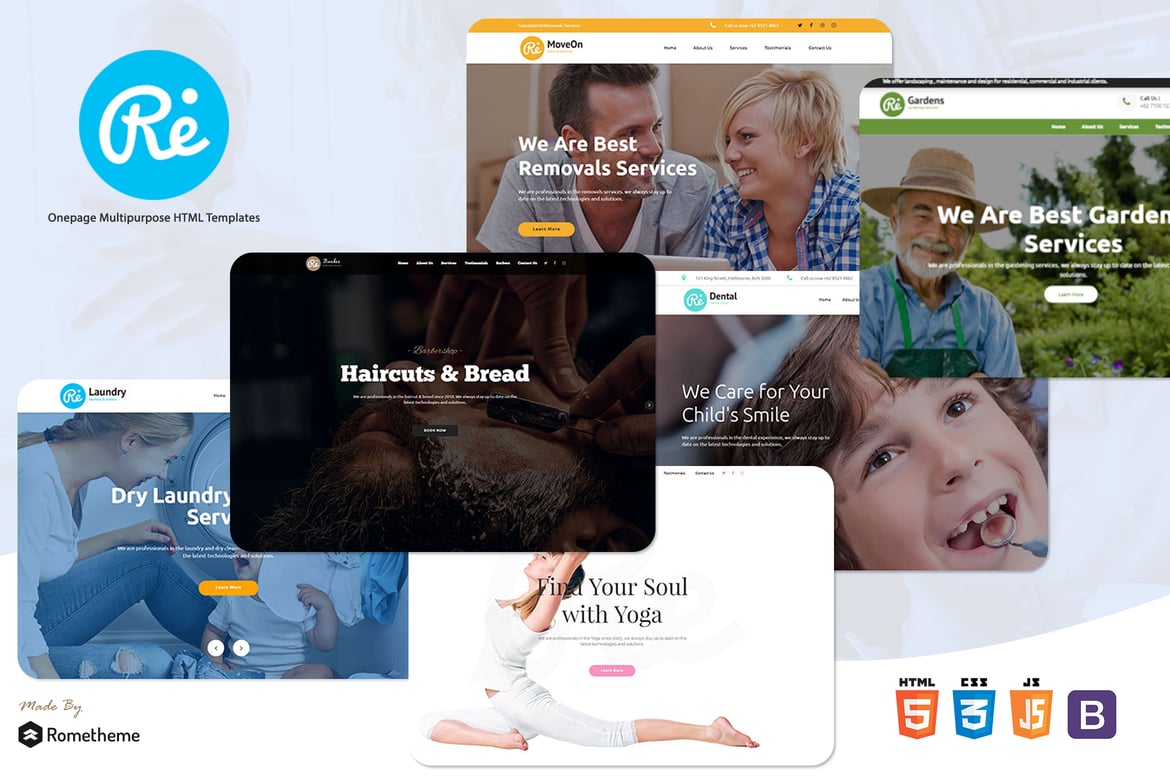 RE - Template Website Responsif Serbaguna untuk Berbagai Bisnis