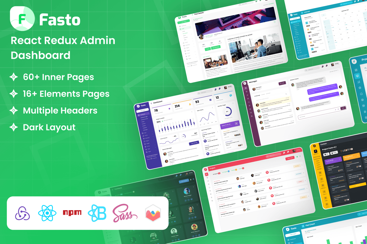 Template Dashboard Admin SaaS Modern dengan React Redux