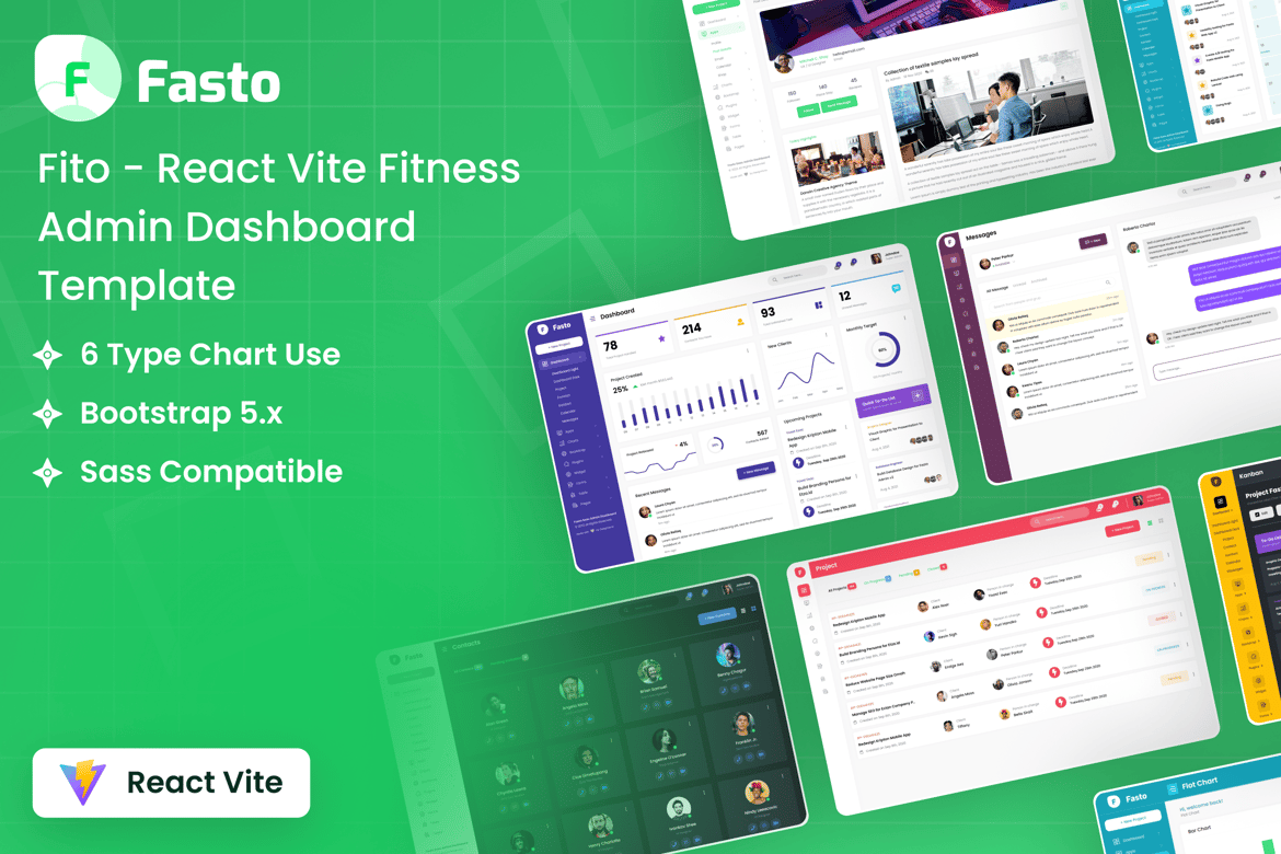 Template Website Dashboard Admin Kebugaran Fito Berbasis React Vite