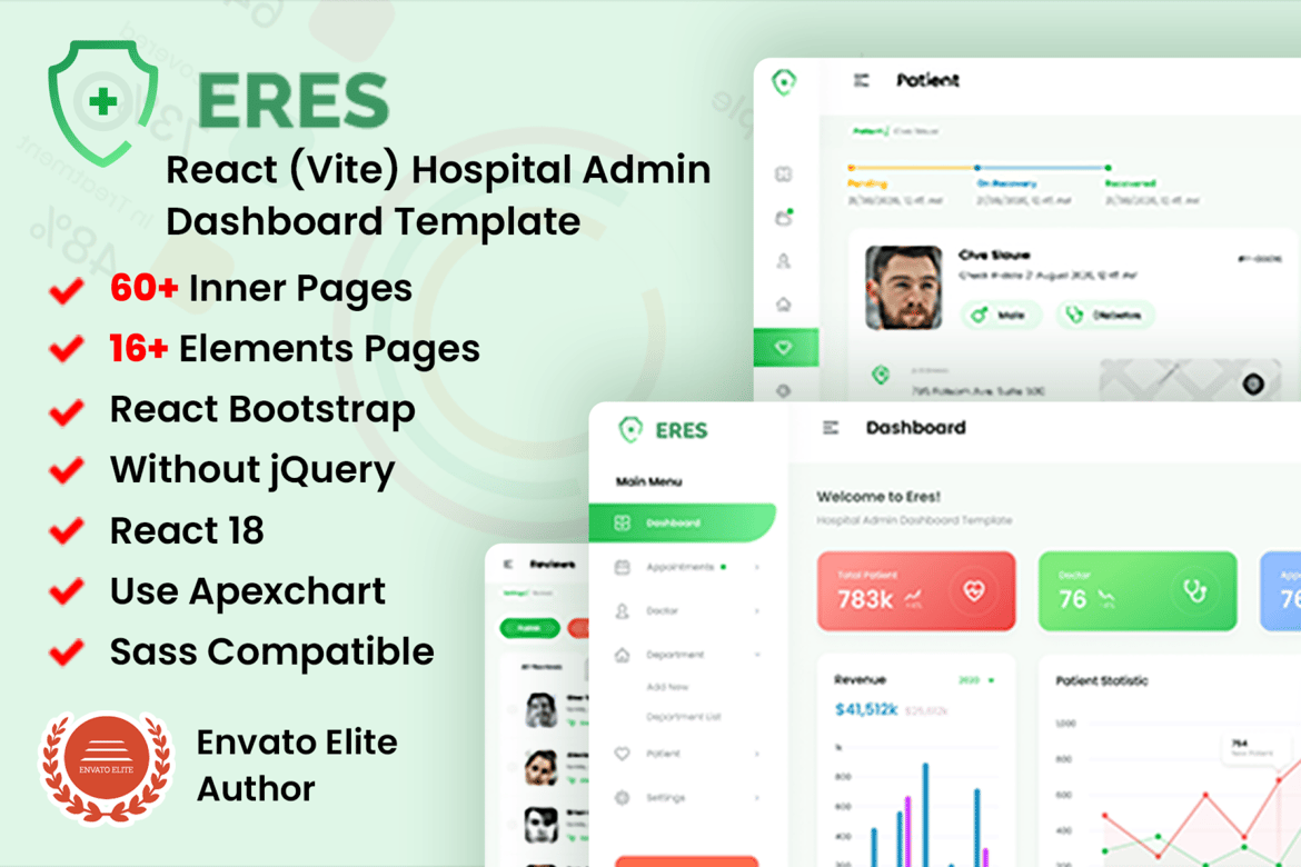 Template Website Dashboard Admin Rumah Sakit Berbasis React (Vite)