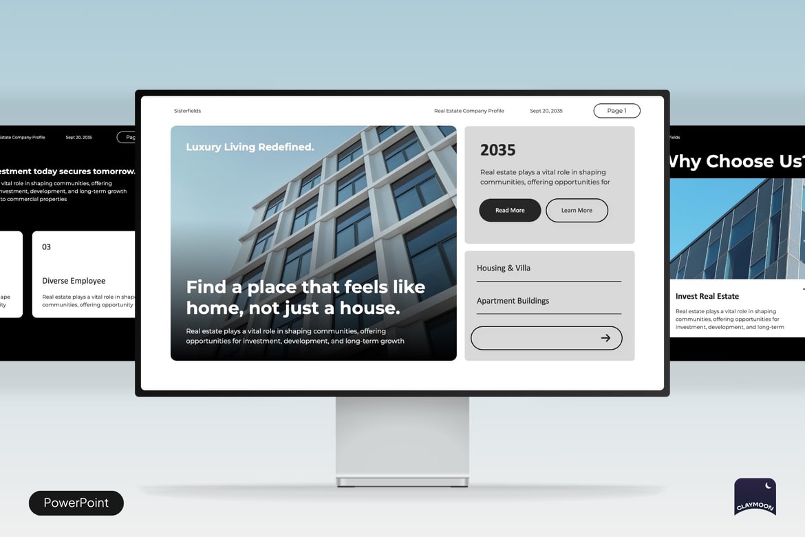 Template PowerPoint Investasi Properti yang Modern dan Profesional