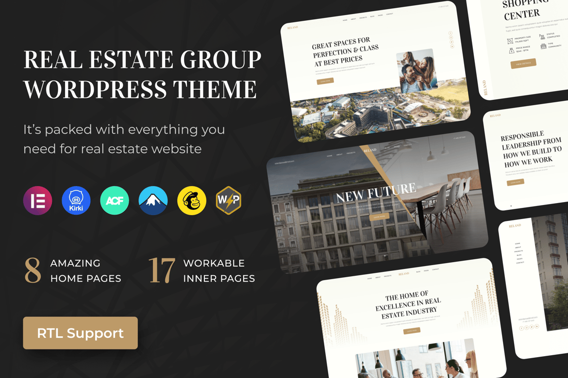 Tema WordPress Real Estate Group yang Modern dan Responsif