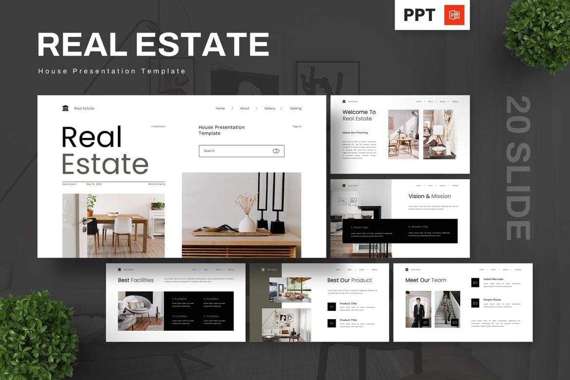 Template Powerpoint Real Estat - Desain Rumah Modern