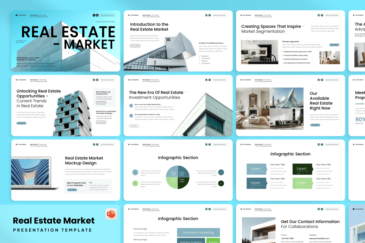 Template PowerPoint Pasar Properti yang Menarik dan Efektif